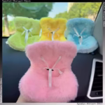 Keep that star vibe rolling in the real world with the Kawaii Labubu K-pop Mini Plush Doll Safety Seat - Image 4