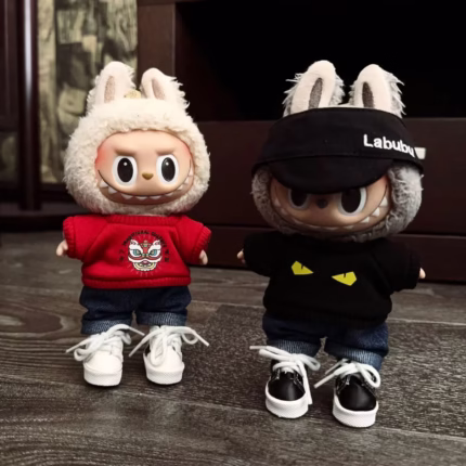 Pants Y II Monster the Idol Ensemble Accessories Tiny 17cm Labubu Gift Set for Sitting Gatherings Style-Forward Boyish Jeans and Tee Set for EF10B Fashion Dolls