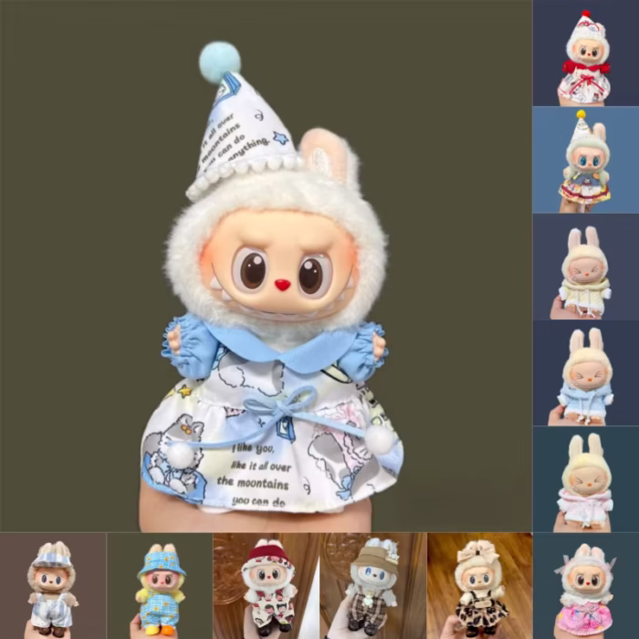 Crafted as Labubu V1 and V2 besties, the outfit pack cheers on styling your mini plush in brand-new 2025 statement ensembles - Image 1