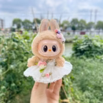Dressed to the nines in the Korea K-pop EXO Wedding Princess Dress, Labubu I and II dolls transform into dream-worthy plush idols