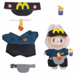 The 17cm Labubu Plush Doll Vinyl Blind Box Hanging Charm can give your Labubu the full-service vibe with an easy-swap waiter’s uniform - Image 6