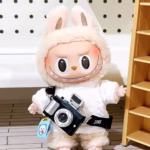 Spruce up any 17cm plush buddy with these Fashion Overalls Dolls Clothes Accessories crafted to pop on Labubu V1 and V2 cuties - Image 2