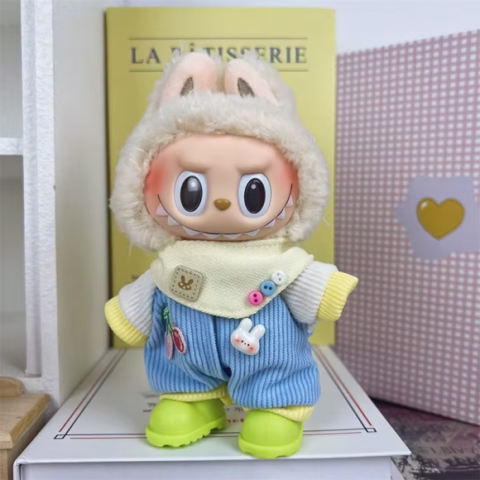 Tailored for boys, this Stylish 17cm Labubu Doll Clothing Set breathes fresh life into your plush friends with vibrant, expertly stitched outfits designed for plush Labubu dolls - Image 2