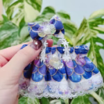 Dressed in the dreamy, lavender mermaid gown, your 15cm Labubu idol doll becomes an ocean fantasy - Image 5