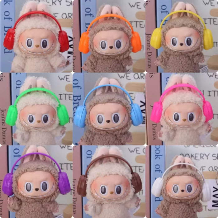 Made for 10cm face figures and 17cm Labubu friends, these tiny headphones take any doll’s style to the next level - Image 3