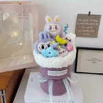 Spoil a favorite girl or woman with the birthday, Christmas, or anniversary Labubu Plush Toy & Flower Arrangement Gift Set - Image 3