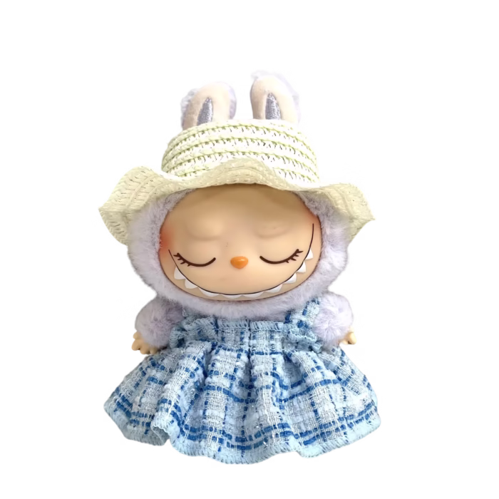 Collectible Dollwear | Mini Plush Fashion Play | Playful Gift Mission 17cm Labubu K-Pop Idol EXO Ensemble - Image 1