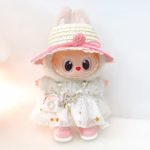 Mini Plush Doll Princess Outfit: Starry Skirt, Necklace, Cute Hat & 3-Pack For 15–17 cm - Image 4