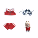 Kawaii Athlete Costume: 17cm Labubu Basketball Outfit | Adorable Soft Doll Clothes & Accessories - Image 3