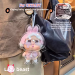 Magical and practical, the vinyl facehugger cradles your Cryptoby Labubu—styling, safety, and love in one motion—while the dolls themselves are backstage waiting for their jaunty cover. - Image 4