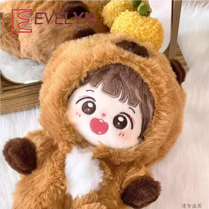 Kpop Exo Labubu Idol Dolls Capybara Onesie Clothing DIY Gift Evelyn 20cm Mini Plush Clothes Outfit Accessories - Image 3