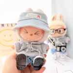 Keep your Labubu plush friend ultra-cozy and irresistibly fashionable with this charming gray hoodie outfit any plushy get-together - Image 2