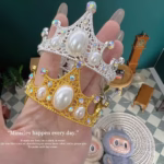 Crafted from lightweight, sturdy material, the retro crown hugs your Labubu’s head without weighing down the plush or leaving marks - Image 2