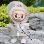 The 15/17cm Labubu V1/2/3 Raincoat Hoodie set is the ultimate snuggle-meets-stylish outfit your tiny besties need! These Labubu-branded raincoat hoodies - Image 5