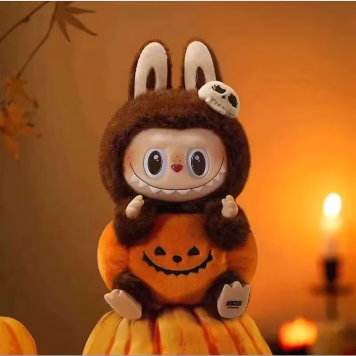 Pop Mart Labubu Vinyl Plush Pumpkin Party Keychain Halloween Special Edition is an adorably lovable treat that mixes eerie enchantment with peppy festive flair in a single pint-sized package - Image 5