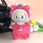 Charming Blind Box Doll Gear, 17 cm Labubu Sit Sit Party Gen 3 Plush Costume Set, must-have present for any keeper of the collection