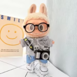 Keep your Labubu plush friend ultra-cozy and irresistibly fashionable with this charming gray hoodie outfit any plushy get-together - Image 3