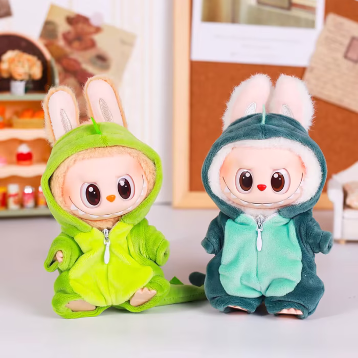 Monster Doll Wardrobe Pick with Hat for 15-17cm Labubu - Image 1