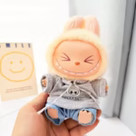 Keep your Labubu plush friend ultra-cozy and irresistibly fashionable with this charming gray hoodie outfit any plushy get-together