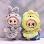 Labubu 1 and 2 Doll Clothes 15cm/17cm Adorable Three-Eyed Monster Dragon Meow Set - Image 4