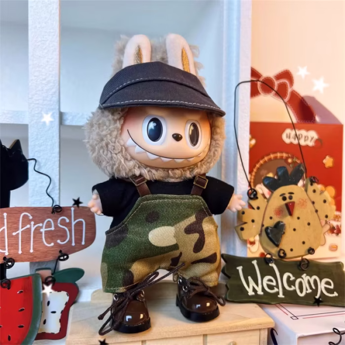 Tailored for boys, this Stylish 17cm Labubu Doll Clothing Set breathes fresh life into your plush friends with vibrant, expertly stitched outfits designed for plush Labubu dolls - Image 4