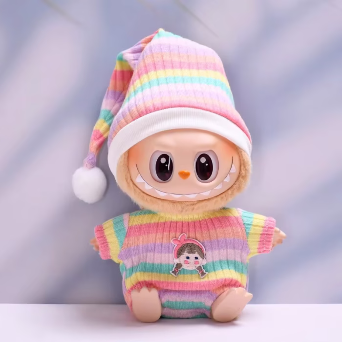 This whole collection of playful doll threads and matching accoutrements is sized for Labubu I and II, the pint-size champs of 15cm and 17cm - Image 2