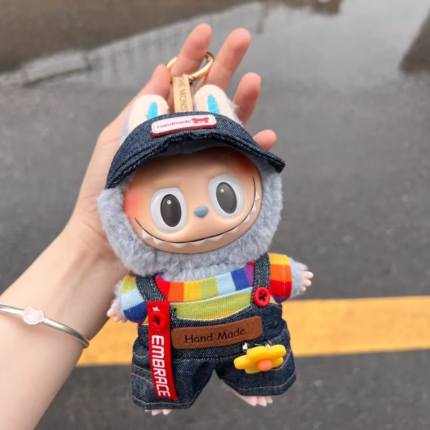 Labubu Idol Dolls Clothes 17cm Retro Overalls Adorable Bib Trousers Korea Kpop Exo Apparel Hoodie Plush Doll Clothes arrive with the runway-ready touch the mini superstar needs