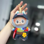 Labubu Idol Dolls Clothes 17cm Retro Overalls Adorable Bib Trousers Korea Kpop Exo Apparel Hoodie Plush Doll Clothes arrive with the runway-ready touch the mini superstar needs - Image 4