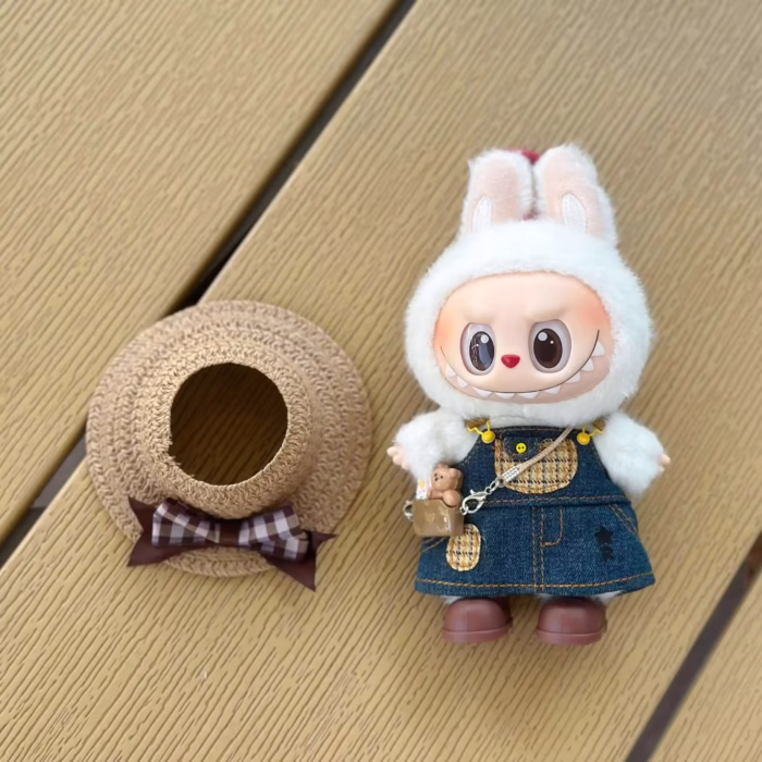 Meet the perfectly petite 17cm Labubu Plush Doll Skirt Kit designed especially for creative hearts who love customizing their little plush pals - Image 1
