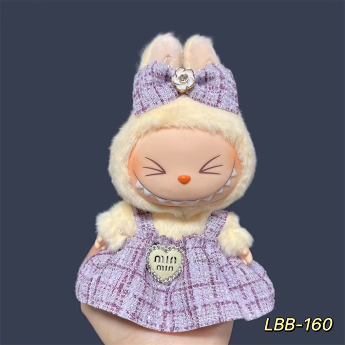 The Labubu Plush Doll Skirt, 17cm, is icing on the cake for any creator or collector looking to gift their little Labubu dolls something truly special - Image 2
