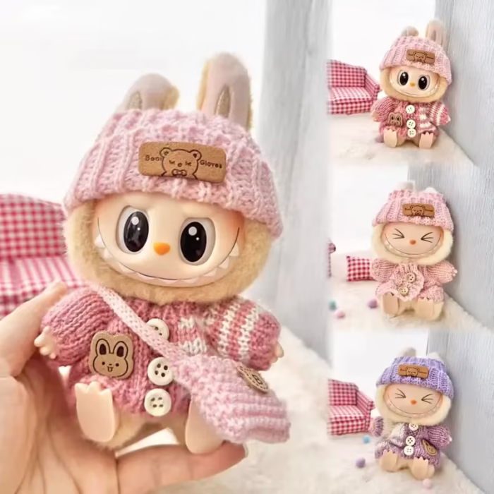 The Sitting Party Labubu outfit set makes a delightful addition to any 17cm Labubu collection - Image 1