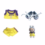 Kawaii Athlete Costume: 17cm Labubu Basketball Outfit | Adorable Soft Doll Clothes & Accessories - Image 2