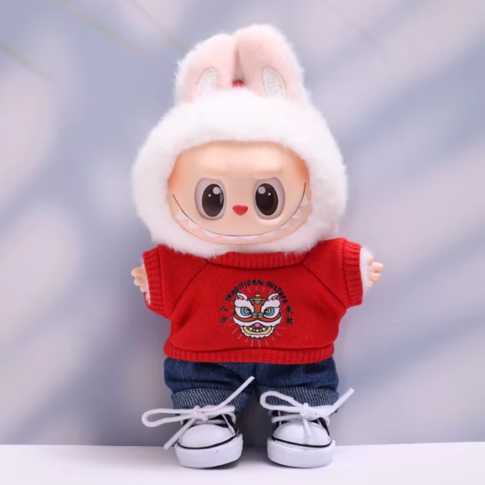 Outfit Accessories Cool Boy Capsule Set 17cm Labubu Dolls I II Gift-Sitting Party-Fashion EF13G - Image 3