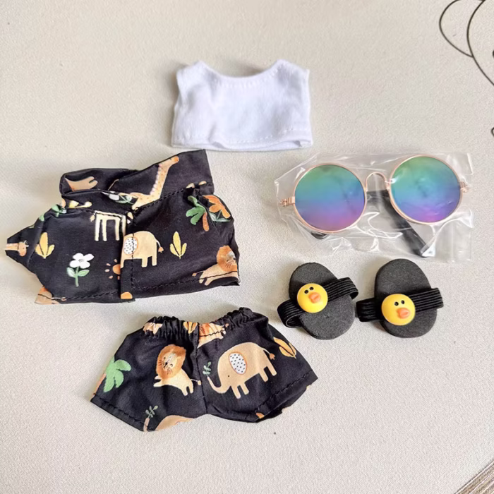 Our curated outfits measure 17cm and are made to fit Labubu I and II dolls perfectly - Image 2