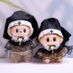 Gift Idea for DIY Clothing Decoration Lovers: 15–17cm Labubu Doll Nun Set, 15–17cm V1 V2 V3 Doll Nun Uniform with Shawl and Headscarf, 2 Pieces - Image 3